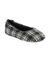 Pantoufles ballerines carreaux (noir)