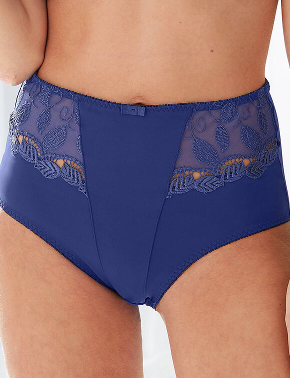 Gainette microfibre et guipure Rima - lot de 2 (bleu)