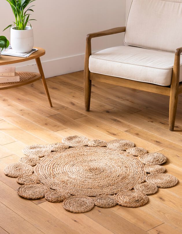 Tapis rond en jute ajouré (jute)