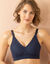 Soutien-gorge moul&eacute; invisible dentelle  microfibre - sans armatures (marine)
