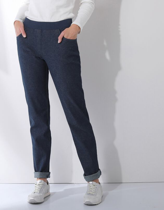 Ultracomfortabele jeans in 'boyfriend' model (dark blue)