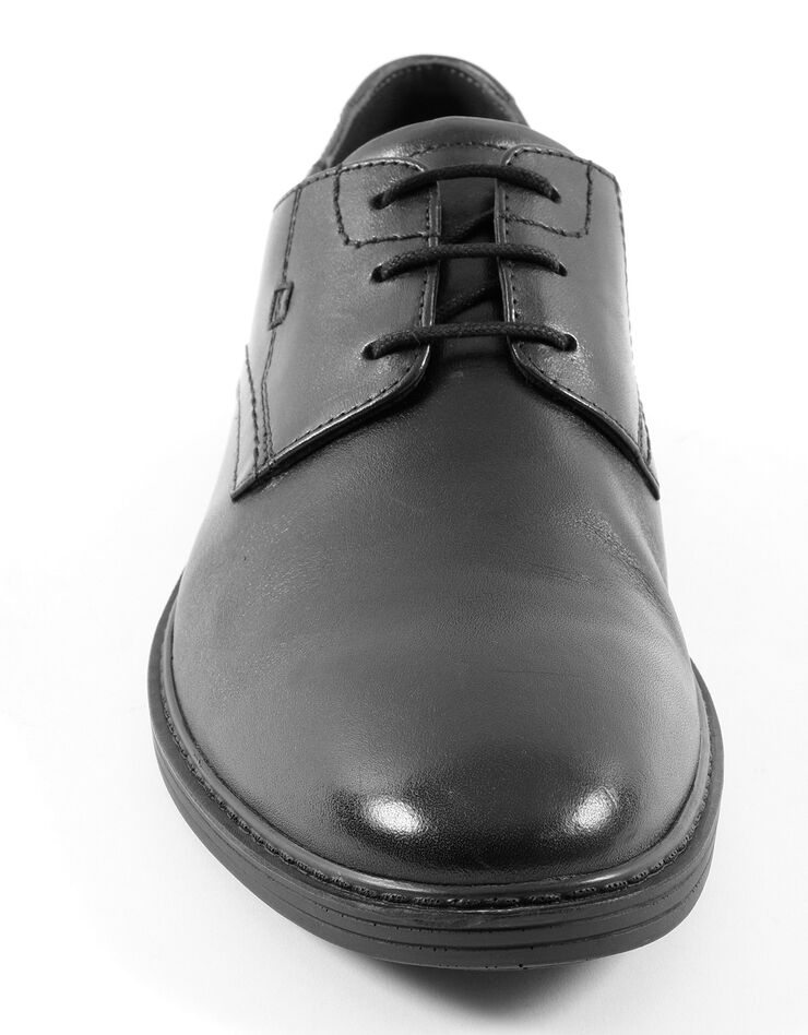 Derbies lacés croûte de cuir, noir Derbies lacés croûte de cuir, noir, hi-res image number 3