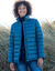 Lichte gewatteerde jas, kort model (eendenblauw)