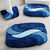 Tapis de bain pétales (bleu)