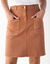Jupe &eacute;vas&eacute;e &agrave; poches (caramel)