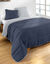 Couette bicolore microfibre 500 g/m&sup2; (gris / anthracite)