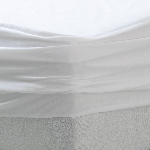 Protège-matelas jersey coton imperméable "Respira" (blanc)