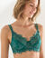 Beha van geborduurde tattoo-tule met beugels &ndash; set van 2 (groen + paars)