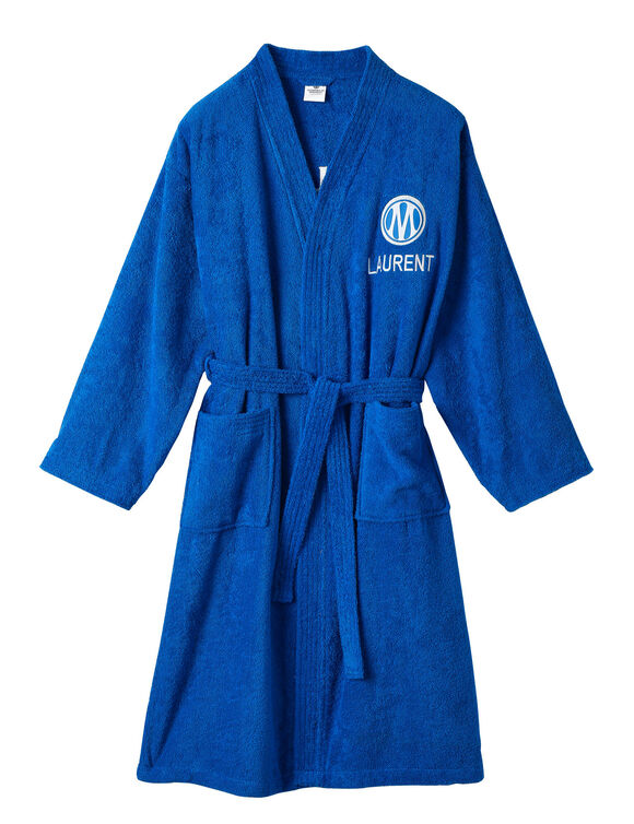 OM&reg;-badjas voor volwassenen, te personaliseren (blauw)