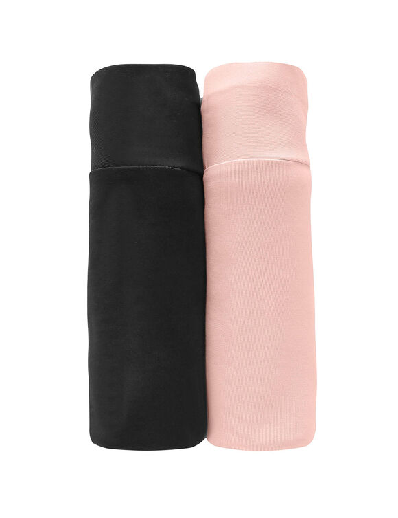 Onzichtbaar pantybroekje in stretchkatoen tegen wrijving - set van 2 (zwart + nude)