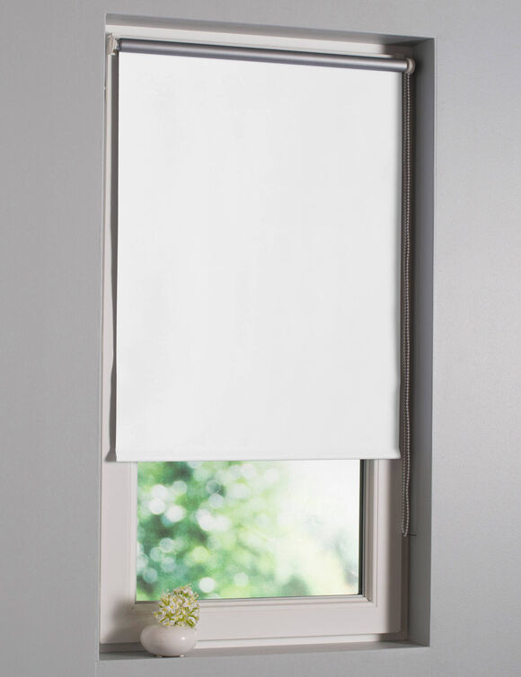 Lichtdempend rolgordijn om vast te klikken (wit)