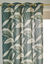 Gordijn met bladerenprint (groen)