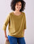 T-shirt in glanstricot (bronskleur)