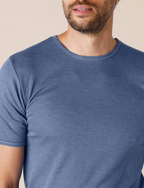 T-shirt sous-vêtement homme col montant manches longues chaleur intense - lot de 2 (jeans)