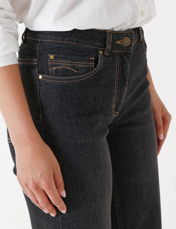 Jean coupe large stretch, petite stature (noir)