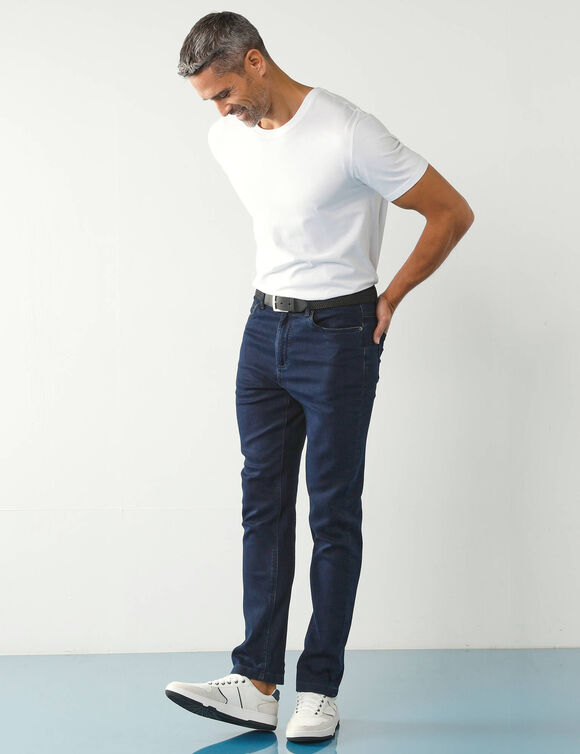 Jean droit 5 poches denim ultra stretch - L30 (dark blue)