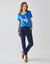 Pantalon 7/8ème fuselé uni (marine)