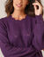 Trui-jurk met geschulpte afwerking, fantasietricot (pruim)