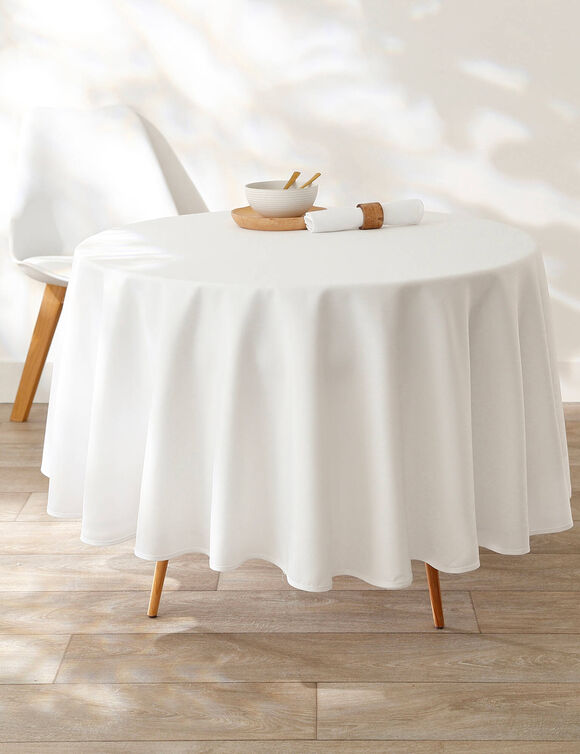 Nappe unie entretien facile (blanc)