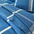 Linge de lit César en coton imprimé carreaux (bleu)