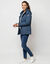 Parka imperm&eacute;able doubl&eacute;e polaire unie (bleu gris&eacute;)