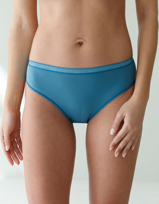 Culotte midi basique - lot de 3 (orange + bleu + bleu canard)