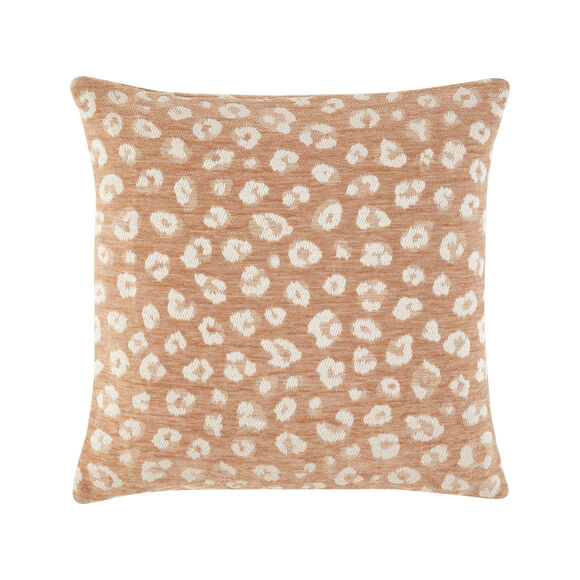 Housse de coussin jacquard l&eacute;opard - lot de 2 (naturel)
