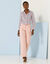 Bloes met stippenprint, katoenvoile (wit / roze)