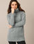 Pull tunique torsadé à col roulé (gris chiné)