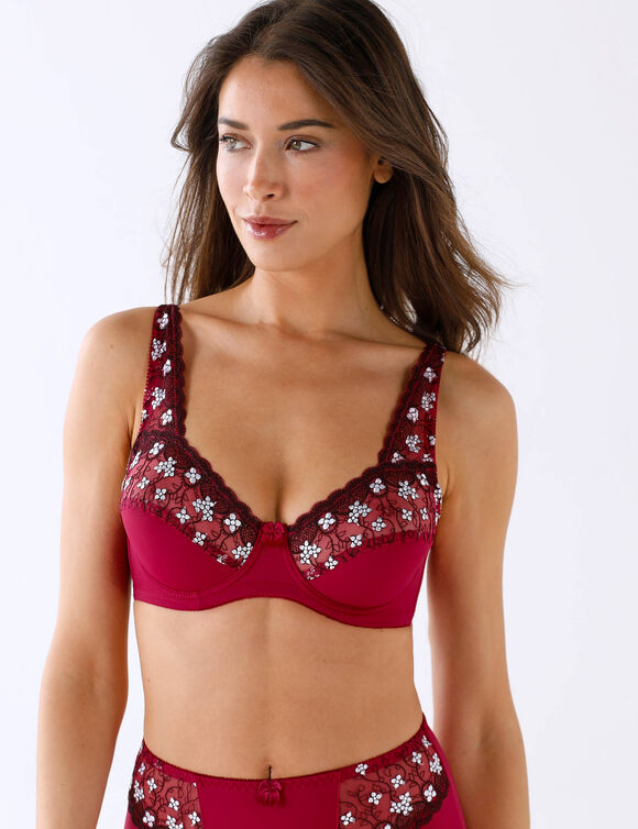 Soutien-gorge grand maintien microfibre Caminata - avec armatures (cerise)
