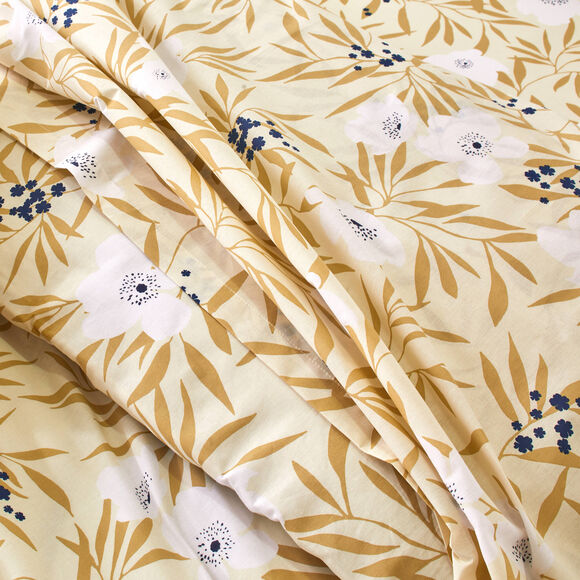 Bedlinnen Anna, in bedrukt katoen (beige)