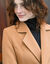 Effen cabanmantel met knoopsluiting (karamel)