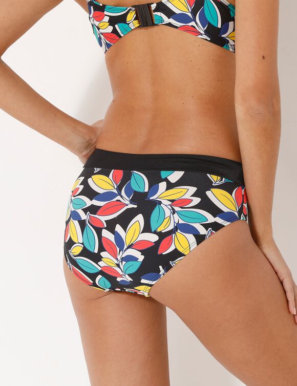 Maxislip met hoge taille Boruca (zwart / veelkleurig)