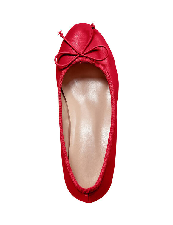 Ballerines petit talon (rouge fonc&eacute;)
