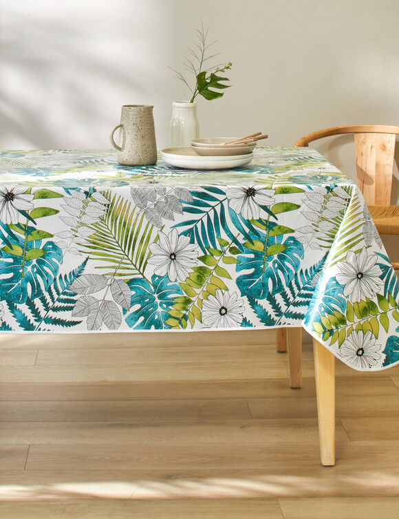 Toile cirée imprimée Tropical (vert)
