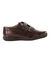 Leren sneakers met scratchsluiting (bruin)