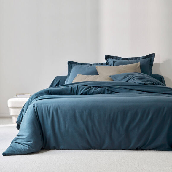 Linge de lit uni - flanelle 160 g/m&sup2; (bleu p&eacute;trole)