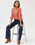 Rechte, ruime jeans, hoge taille (raw)
