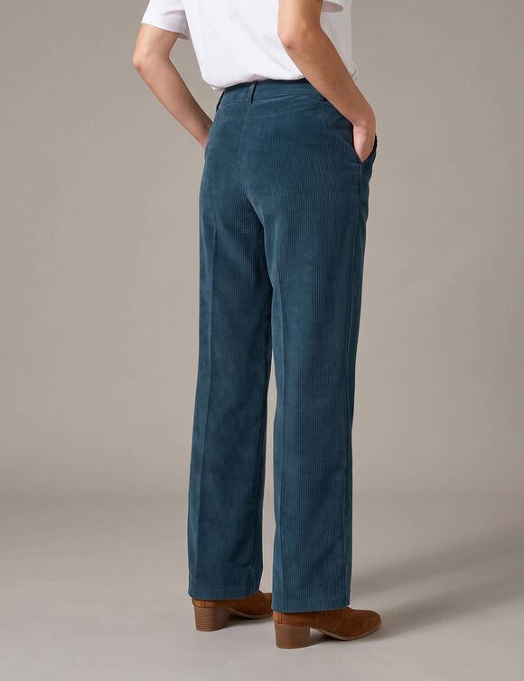 Ruime fluweelbroek (donkerblauw)