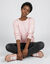 Pull col rond, maille pointelle toucher doux (rose poudr&eacute;)