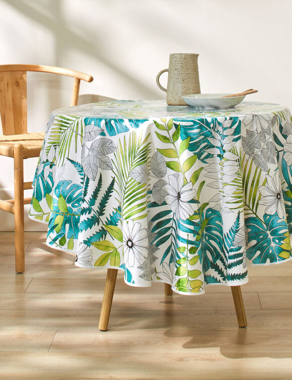 Toile cirée imprimée Tropical (vert)