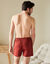 Ruime, open en effen boxershort - set van 4 (roestbruin + bruin + marine)