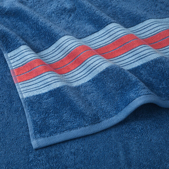 Collectie badhanddoeken met strepen in bayad&egrave;re-stijl &ndash; lusjesbadstof 420 g/m&sup2; (felblauw)