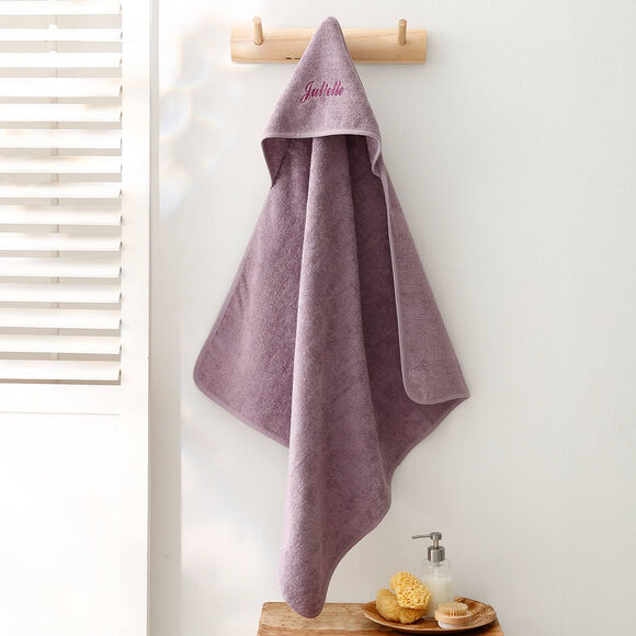 Cape de bain b&eacute;b&eacute; personnalisable (lavande)