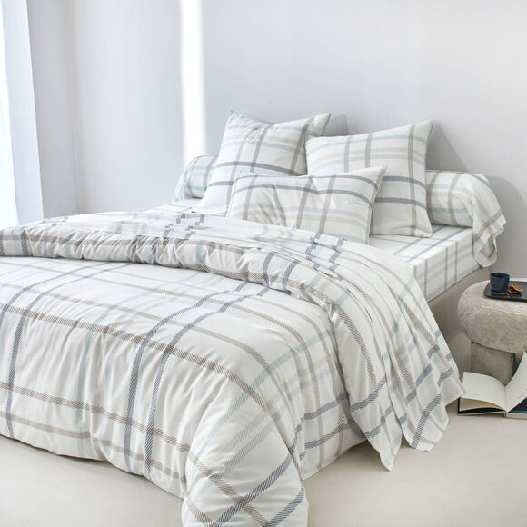 Linge de lit Karl imprim&eacute; &eacute;cossais - coton 52 fils/cm&sup2; (&eacute;cru)