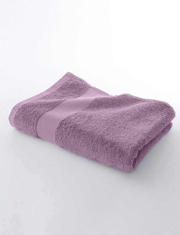 Collection serviettes de bain unies coton modal 500 g/m² (figue)