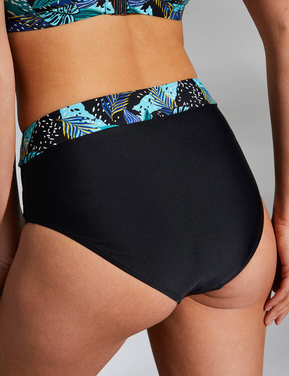 Culotte imprim&eacute;e maxi ligne post-op&eacute;ratoire PALOMBIA  (noir / bleu)