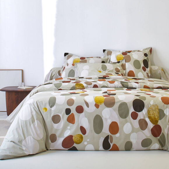 Bedlinnen Bulles, in bedrukt katoen (beige)