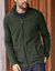 Blouson in microfleecetricot met rits (kaki)