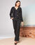 Jasje met knoopsluiting, tweed (zwart)
